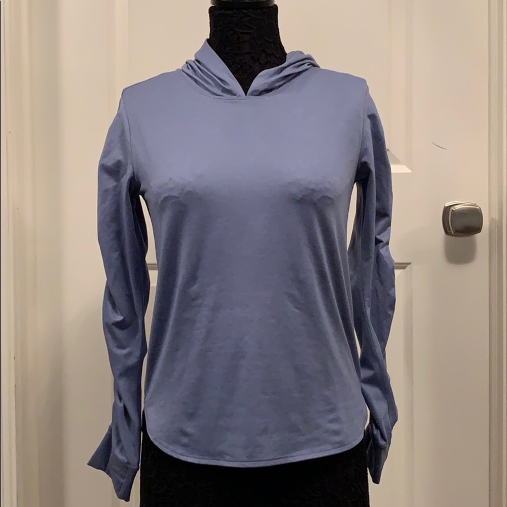 Beautiful blue Athleta sweatshjrt